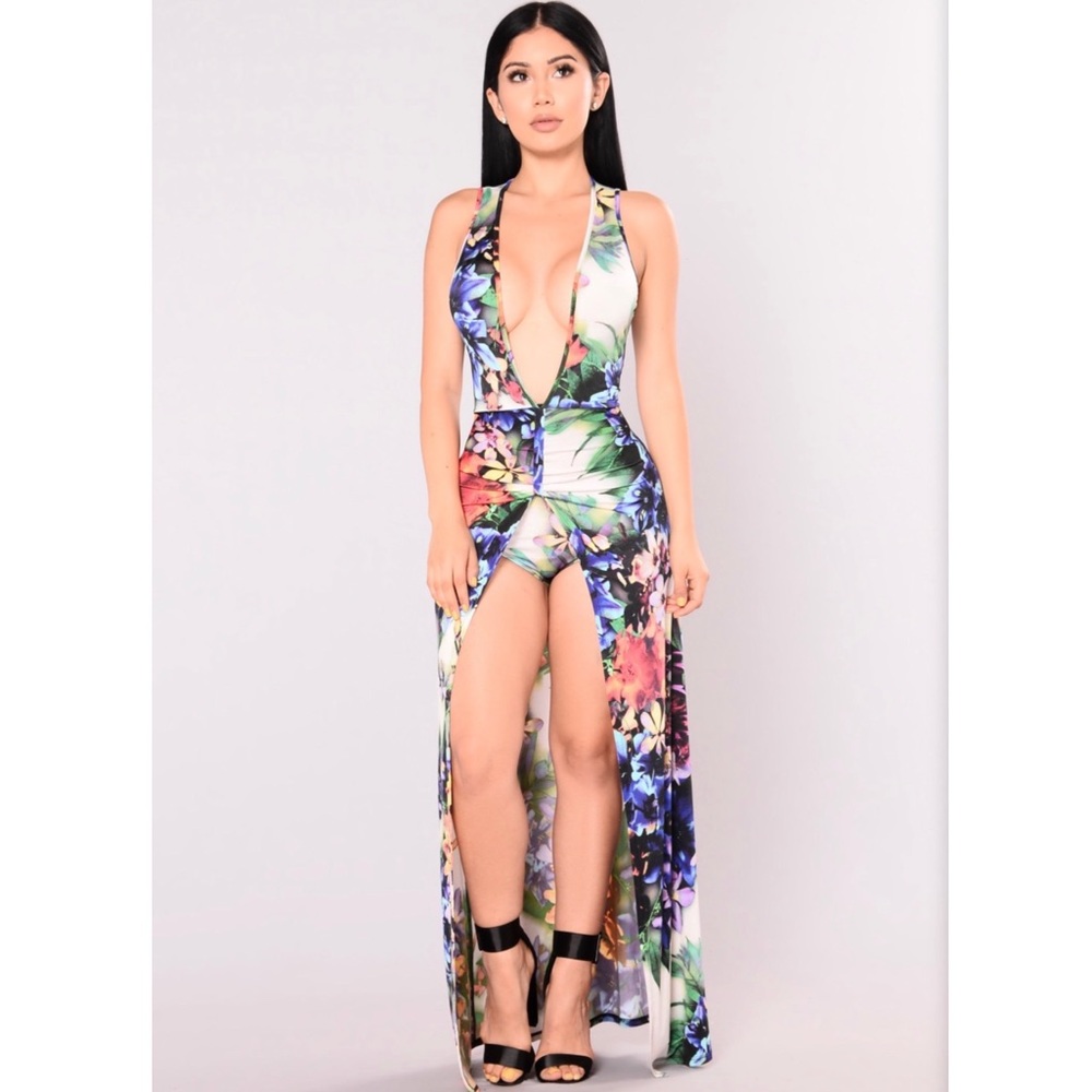Alimento Floral Dress - Ivory